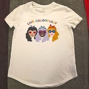 Old Navy White Tee Girls Size 14